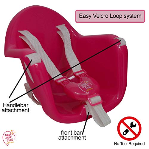 baby doll bike seat carrier with helmet The New York Doll Collection Doll Bike Seat Carrier for Baby Dolls & A