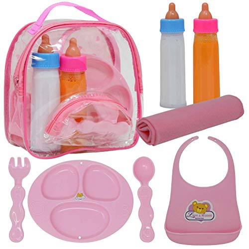 Baby Doll Accessories, Doll Magic Bottles Doll Feeding Set in A
