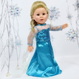 Blue Princess Dress for 18 Inch Dolls