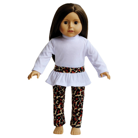 White Lace Dress and Belt for Dolls- 18 inch Doll