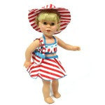 18 Inch Doll Bathing Suit 5 Piece Beach Set