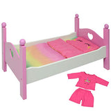 Wooden Doll Bed fits 18 Inch Dolls
