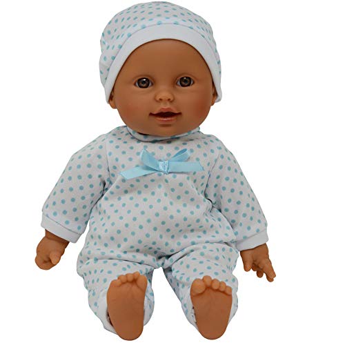 11 inch Soft Body Hispanic Newborn Baby Doll in Gift Box - Doll Pacifier Included
