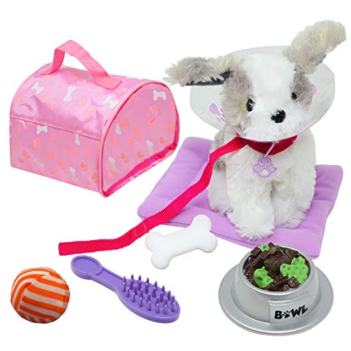 Plush Puppy Dog Accessories Play Set for 18 inch Dolls