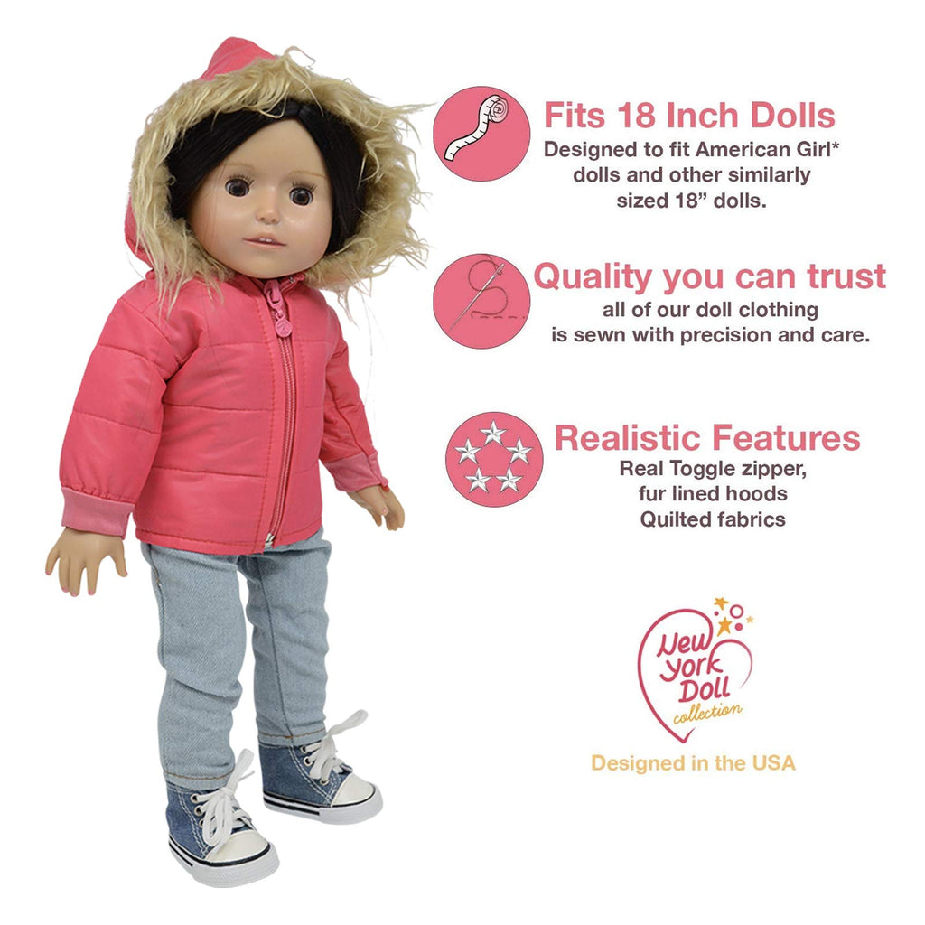 DUORUI Vêtements de Poupée Manteau d'hiver à Col en Peluche avec Pantalon pour Poupée American Girl 18 Pouces DUORUI Vêtements de Poupée Manteau d'hiver à Col en Peluche avec Pantalon pour Poupée American Girl 18 Pouces