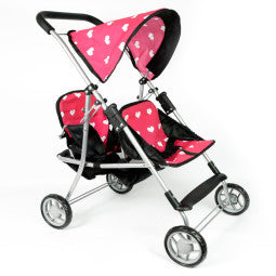 My First Doll Twin Stroller Hearts – The New York Doll Collection