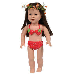 Polka Dot Strawberry Bikini Swim Set for 18 Inch Dolls