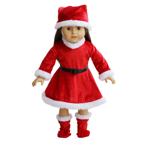 Santa Dress Doll Clothing for 18 Inch Dolls