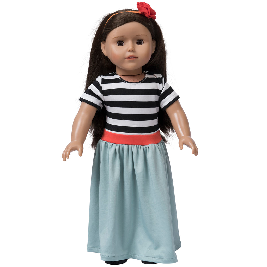 Doll Maxi Dress Dress Set for 18 inch Dolls