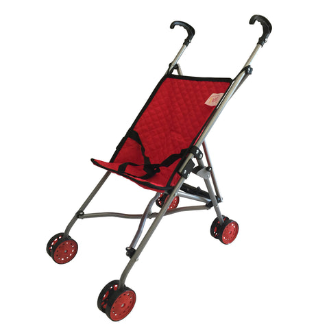 the new york doll collection double stroller First Dolls Stroller for Kids – Red Color for18” inch Dolls Folds for – The New York Doll Collection