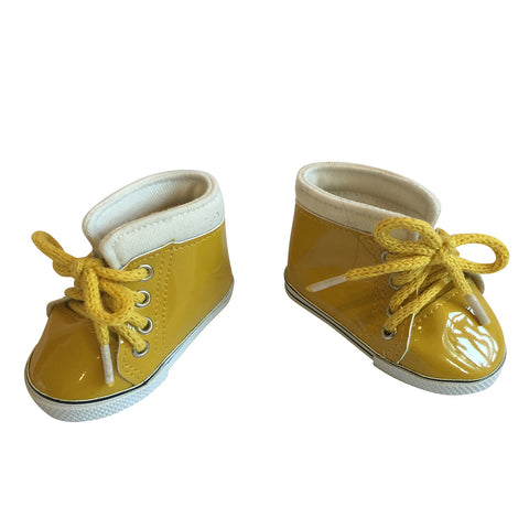 18 inch Dolls Shiny Leather Sneakers – Yellow