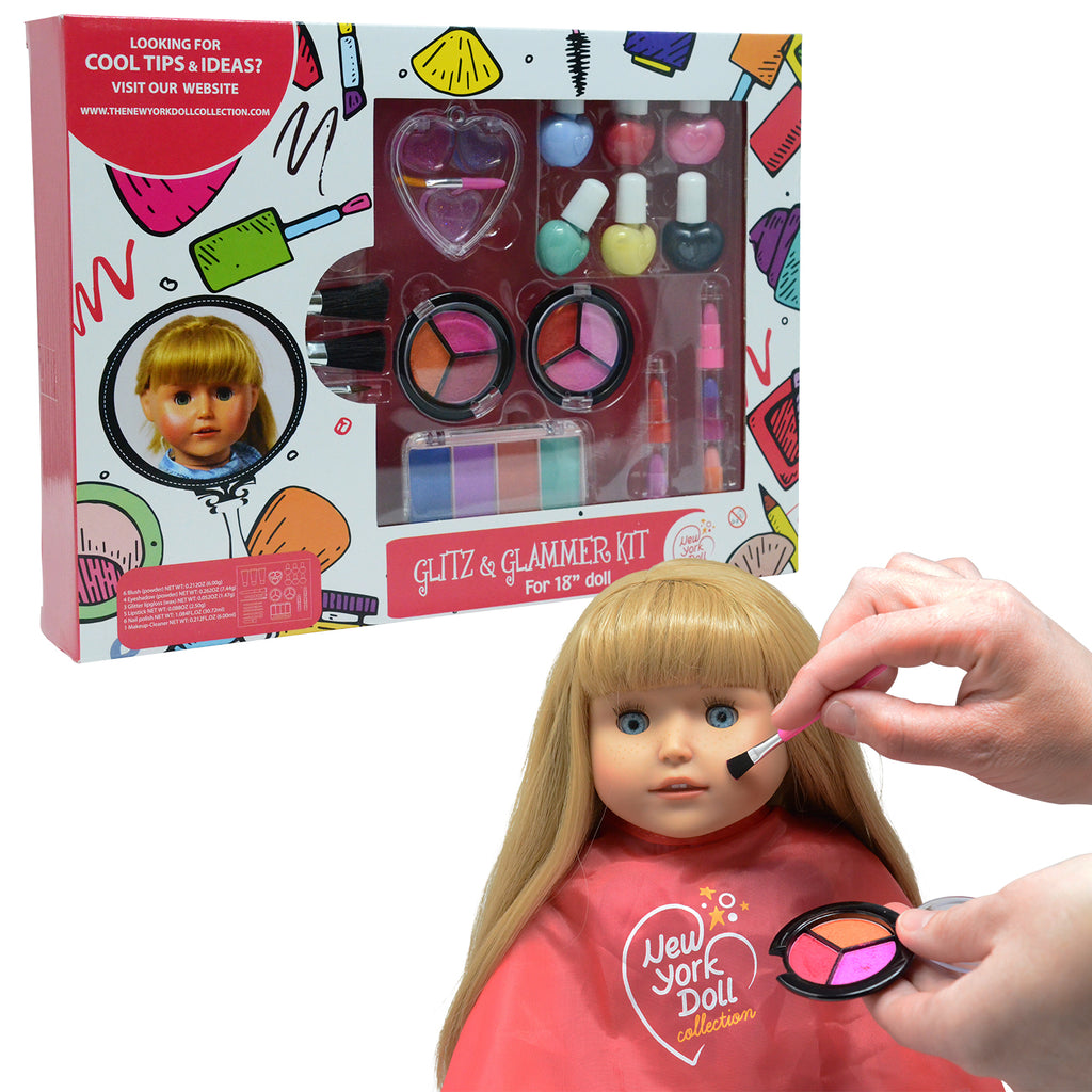 Washable Makeup set for Dolls and Kids - pretend play Cosmetic Set – The  New York Doll Collection